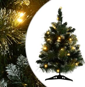 Artificial Pre-lit Christmas Tree with Stands Green 60 cm PVC