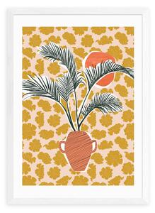 East End Prints Potted Palm Tree Print by Sundry Society Yellow
