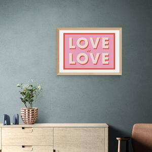 East End Prints Love Is Love Print by Studio Eleni Pink