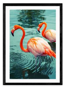 Flamingoes Print by Honey Island Studio Pink