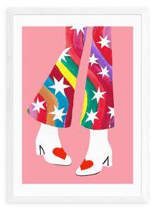 Rainbow Pants Print by Keren Parmley MultiColoured
