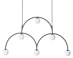 Pholc Bounce 116 ceiling lamp Black-opal glass