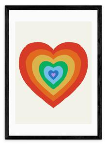East End Prints Pride Heart Print by Tartagain MultiColoured