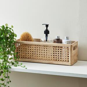 French Cane Natural Storage Basket