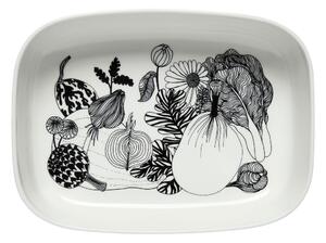 Marimekko Oiva Siirtolapuutarha serving bowl White-black