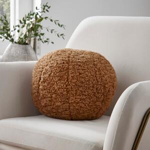 Luxe Boucle Caramel Ball Cushion