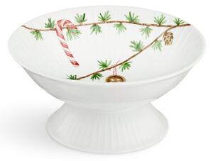 Kähler Hammershøi Christmas bowl on foot Ø16 cm White