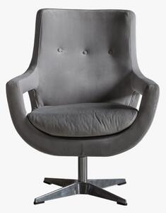Plover Grey Velvet Swivel Chair