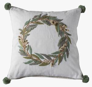 Pom Pom Wreath Cream Cushion