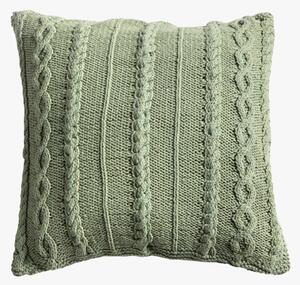 Annie Knitted Cushion in Green
