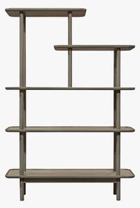 Noranda Oak Display Shelving Unit in Grey