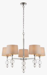 Sandy Contemporary Glass and Silk Chandelier