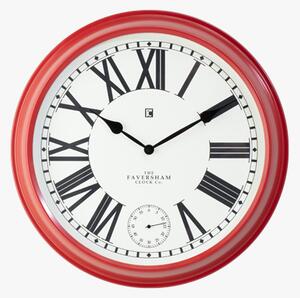 Ruby Wall Clock in Cherry Red