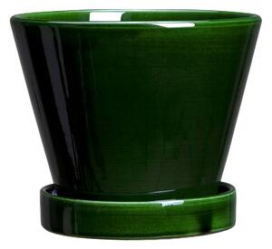 Bergs Potter Julie flower pot glazed Ø11 cm Green emerald