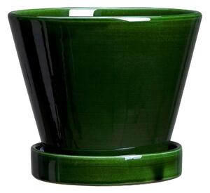 Bergs Potter Julie flower pot glazed Ø13 cm Green emerald