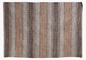 Eli Leather Rug in Earthy Brown Pattern