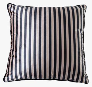 Brock Black and Champagne Striped Cushion
