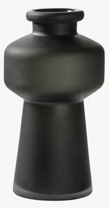 Kaison Black Sculptural Glass Vase, Large