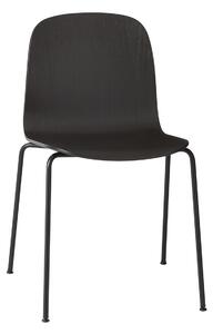 Muuto Visu Chair steel legs Black-black