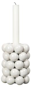 Byon Globe candle sticks 13.5 cm white