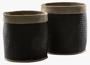 Alodora Set of Two Baskets in Black