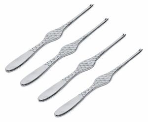 Alessi Colombina Fish seafood fork 4-pack stainless steel