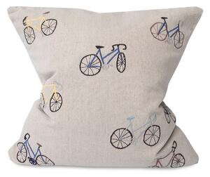 Fine Little Day Bicycles cushion cover 48x48 cm beige