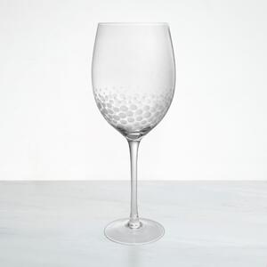 Spot Etched Wine Glass Clear