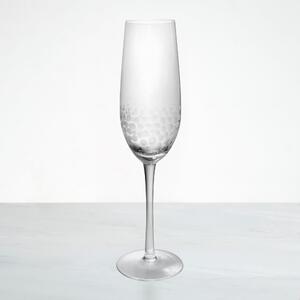 Spot Etched Flute Glass Clear
