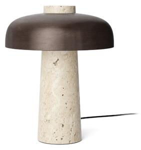Audo Copenhagen Reverse table lamp travertin-bronzed brass