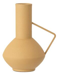 Bloomingville Bloomingville metal vase with handle 21 cm yellow