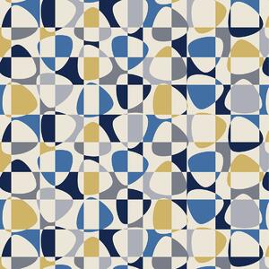 Arvidssons Textil Mosaik oilcloth blue