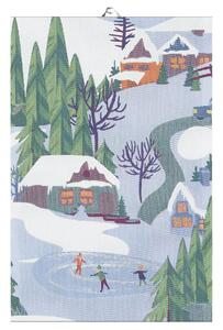 Ekelund Linneväveri Vinterliv kitchen towel 40x60 cm multi