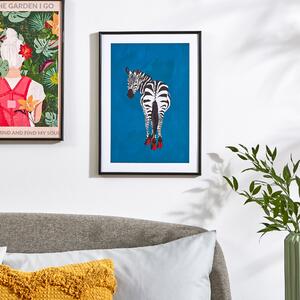 Zebra in Heels Poster MultiColoured