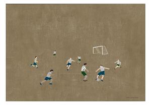 Fine Little Day Soccer poster 50x70 cm brown