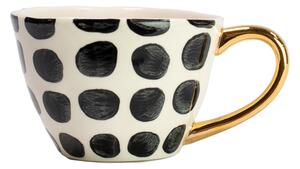 Olsson & Jensen Vigdis cup black and white-gold