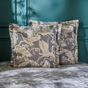 Dorma Gilded Crane Charcoal Pillowsham Charcoal