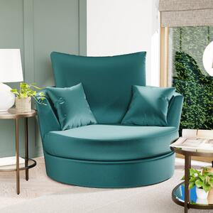 Blake Opulent Velvet Swivel Chair Green