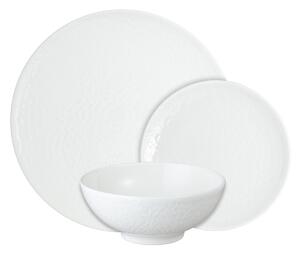Porcelain Carve White 12 Piece Tableware Set