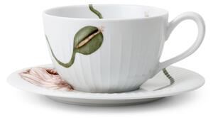 Kähler Hammershøi Poppy teacup with saucer 38 cl white