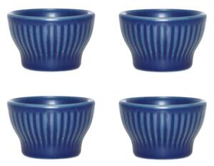 Aida Groovy egg cup 4-pack Blue stoneware
