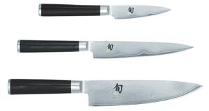 KAI Kai Shun Classic knife set 3 pieces Chrome-black