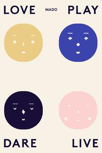 Paper Collective Four Feelings poster 50x70 cm