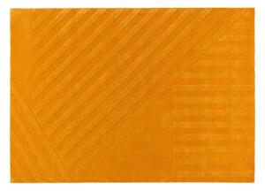 NJRD Levels wool rug stripes yellow 200x300 cm