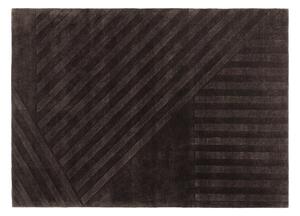 NJRD Levels wool rug stripes brown 170x240 cm