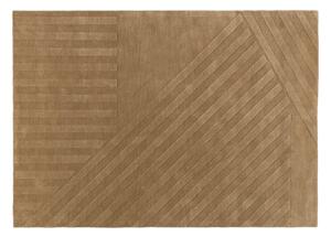 NJRD Levels wool rug stripes beige 200x300 cm