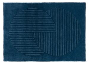 NJRD Levels wool rug circles blue 200x300 cm