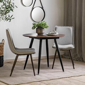 Newport 4 Seater Round Dining Table Brown