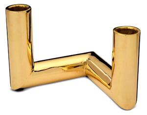 Classic Collection Pipe candle sticks 11 cm brass