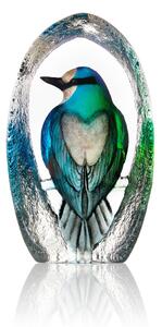 Målerås Glasbruk Wildlife Colorina glass sculpture 17.5 cm Blue